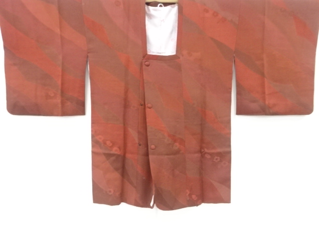 リサイクル　変わり斜め縞模様道行コート